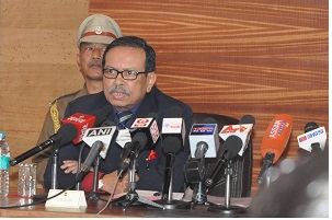 The Governor of Arunachal Pradesh Shri JP Rajkhowa addressing a press conferencing at Raj Bhavan, Itanagar on 1st February 2016.